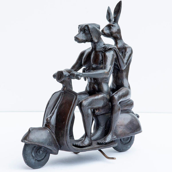 They were the authentic vespa riders in Rome